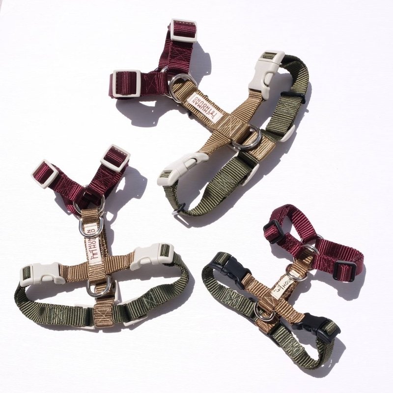 人類與獵犬模型 H 型背帶尺寸 M/L：獵犬背帶 - 項圈/牽繩 - 尼龍 