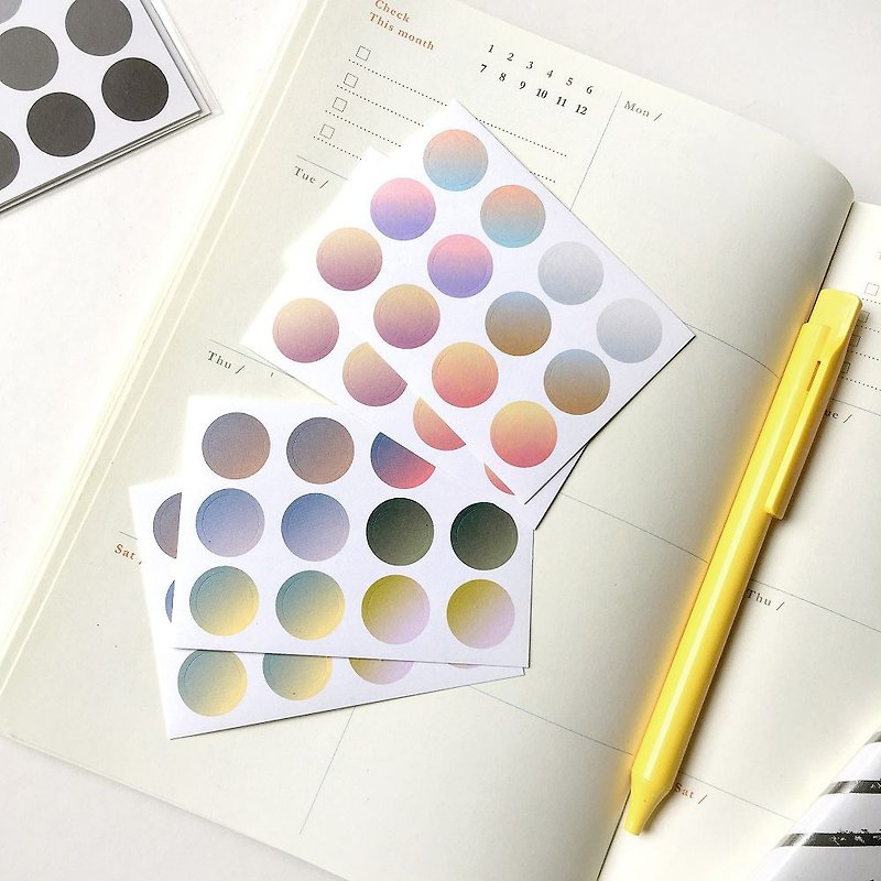 SOME MOOD Kale Mu pastel stickers - Dot S gradient 01, SMD00596 - Stickers - Paper Multicolor