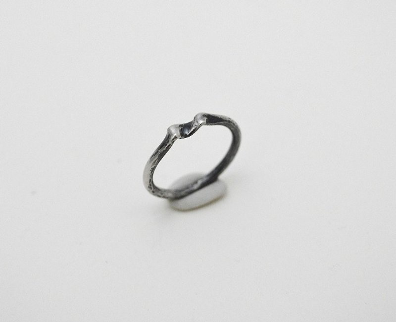 折疊系列-1號‧純銀戒指 - 戒指 - 其他金屬 銀色
