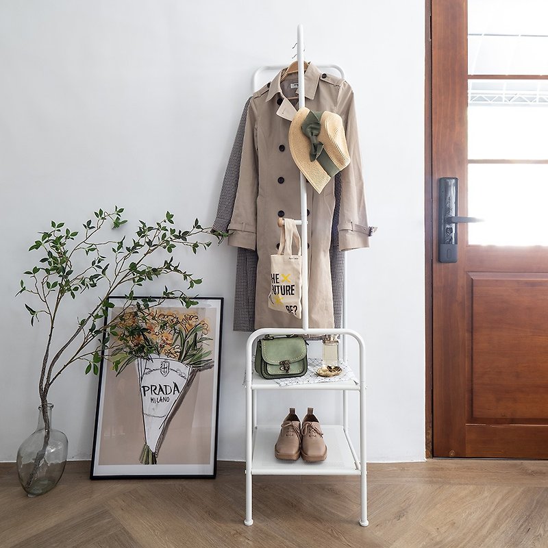 Geometric Cubic Double Layer Hanging Clothes Rack-White/Home Storage/Exchange Gifts/Gifts - ชั้นวาง/ตะกร้า - โลหะ ขาว