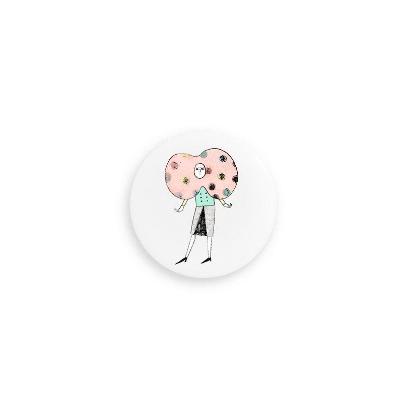 Butterfly Head (5.8cm) - Badges & Pins - Other Metals Pink