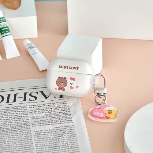 TOYSELECT LINE FRIENDS MINI-心心相印強悍防摔AirPods保護套(附吊飾)