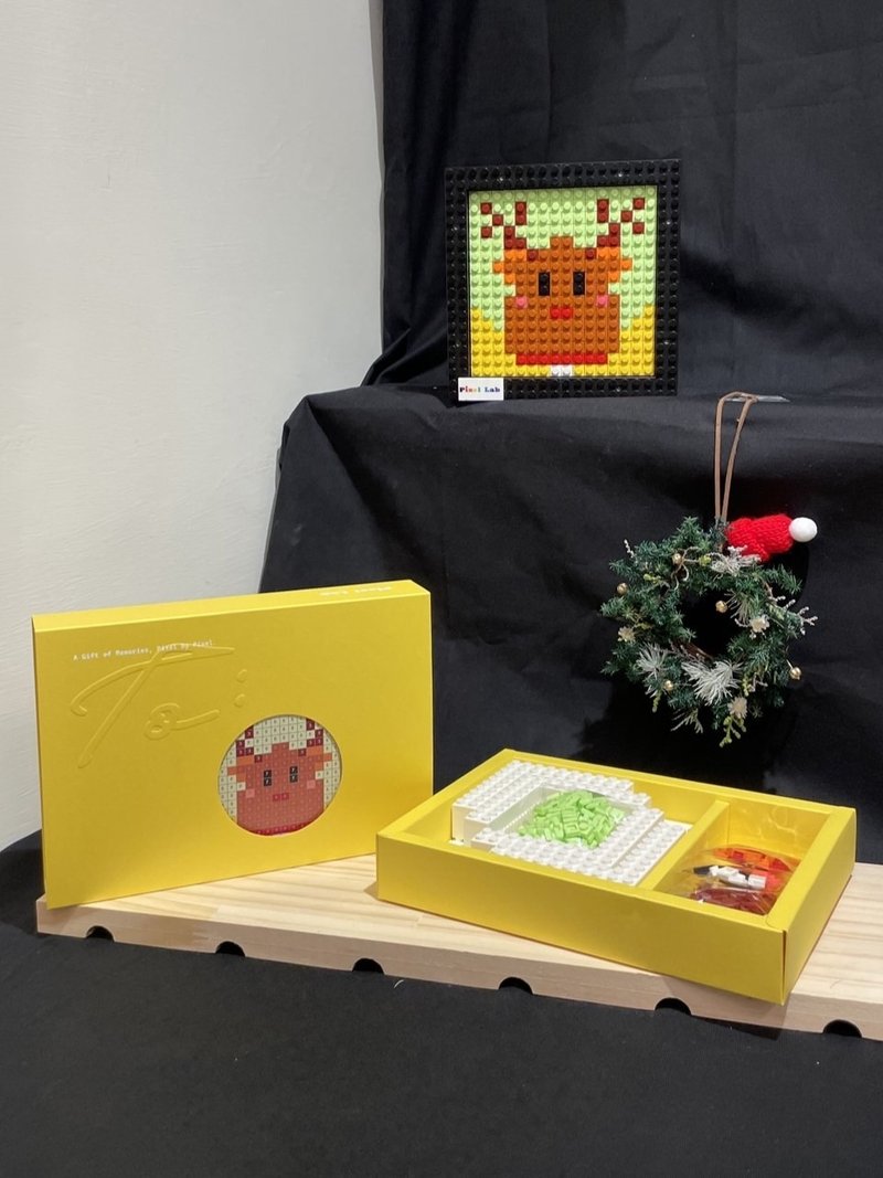 【聖誕拼圖 交換禮物】聖誕系列 16X16 DIY套裝-馴鹿 - 擺飾/家飾品 - 塑膠 白色