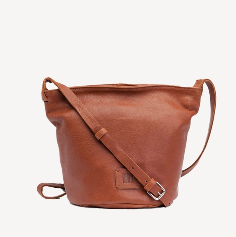 [Spain BIBA] Chester Chi1l sheepskin three-dimensional bucket bag in 5 colors - Drawstring Bags - Genuine Leather Brown