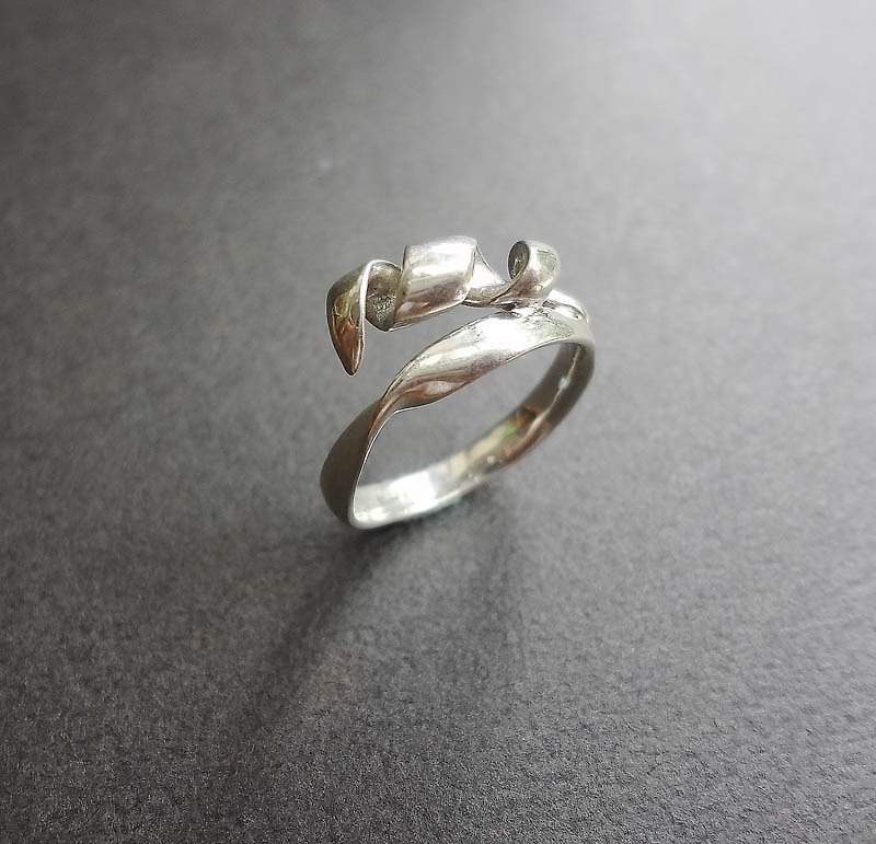 Anti silver ring silver ring silver ring - แหวนทั่วไป - โลหะ สีเทา