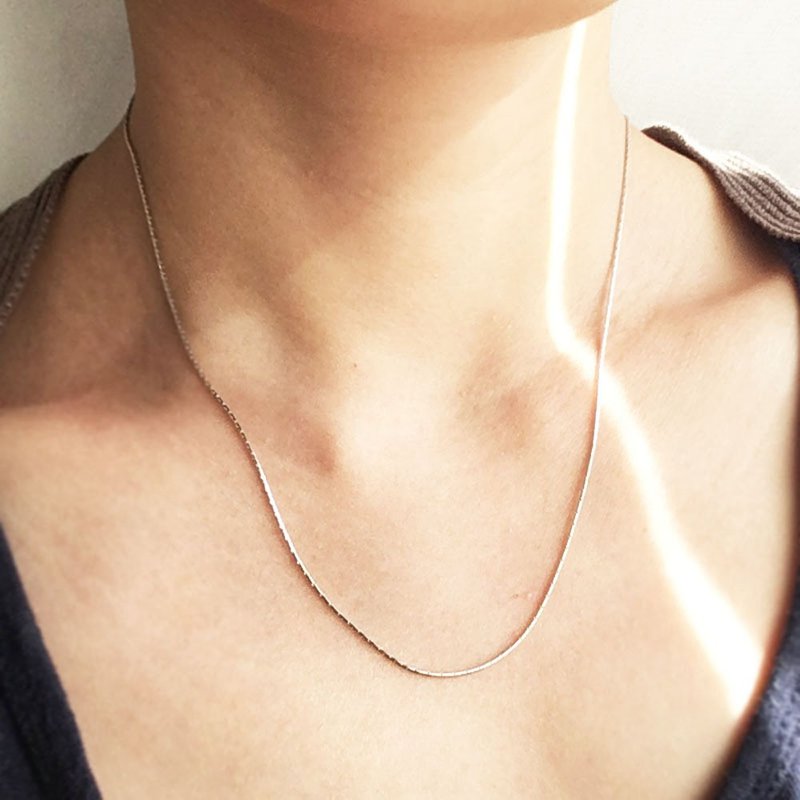 Silver 925 Design Chain Necklace - 項鍊 - 銀 銀色