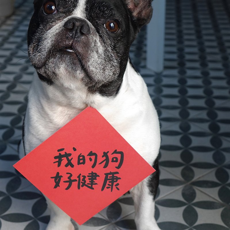 [Fast Shipping] My Dog is Good and Healthy Spring Couplets - Chinese New Year - Paper Red