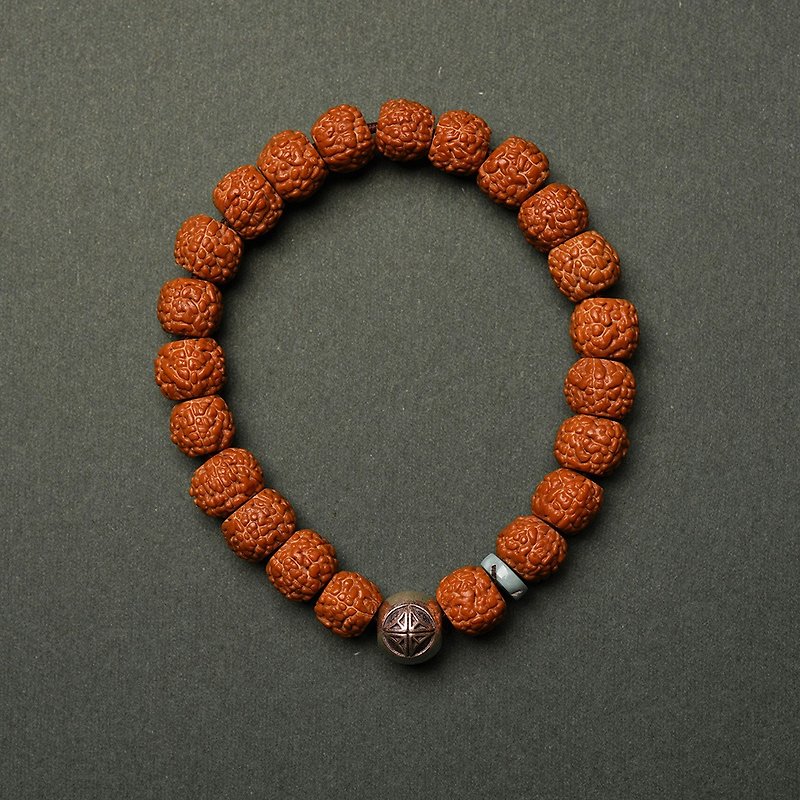 Tibetan Vajra Bodhi bracelets, original boutique, turquoise dragon scales, fried meat single ring, men and women - Bracelets - Other Materials 