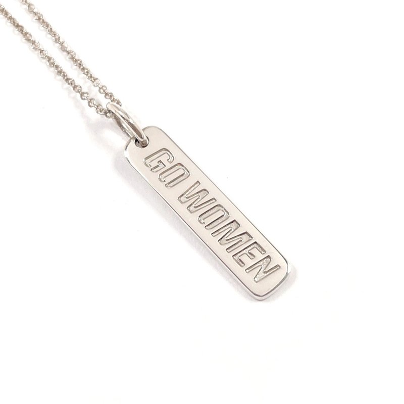 【日本直送 中古美品】ティファニー TIFFANY&Co. ネックレス バー ペンダント GO WOMEN 2012 シルバー925 - 項鍊 - 純銀 銀色