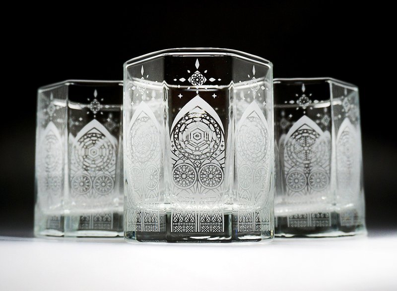 Snow Flower Cathedral [Octa] - Cups - Glass Transparent