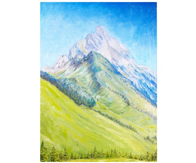 キャンバスアート、mountain scenery ，山の景色の絵、山の絵、山アート、山のキャンバスアート        