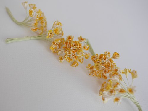 makemefrompaper Paper Flower, DIY 100 pieces gypsophila pollen 100 pieces, 0.8 cm. yellow color