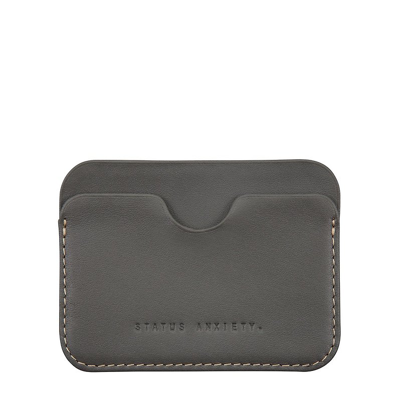 GUS clip _Slate / Dark gray - ID & Badge Holders - Genuine Leather Gray