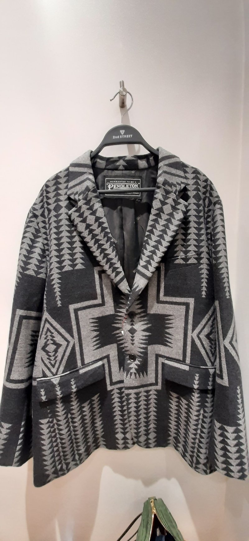 日本製pendleton印地安羊毛休閒外套 限定選物 - 西裝外套 - 羊毛 灰色