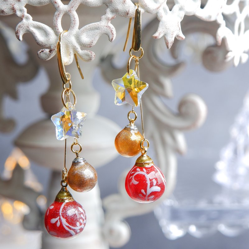 Christmas Ornament Ear Accessories - Earrings & Clip-ons - Resin Multicolor