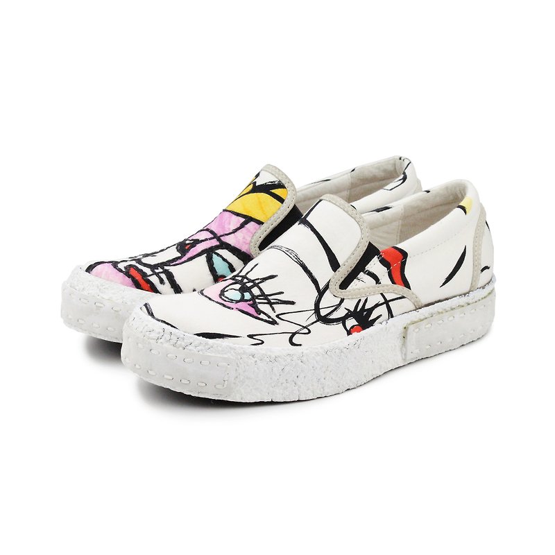 Sneakers M1160 White Graffiti - Men's Casual Shoes - Cotton & Hemp White