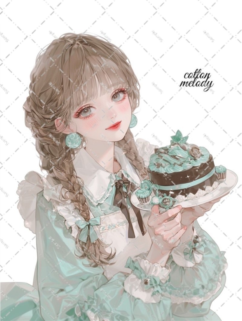 original sticker no.6664 人物ステッカー オリジナルステッカー 人物ステッカー 女の子ステッカー オリジナル人物ステッカー - 貼紙 - 紙 