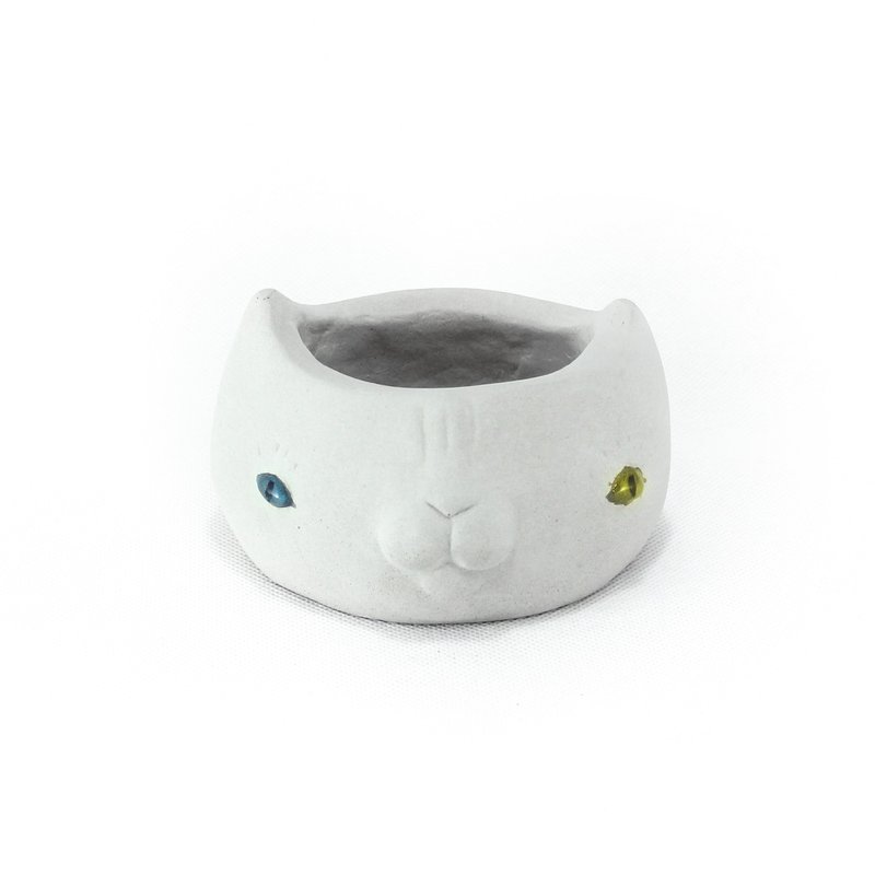 CAT POT- cat tray - ตกแต่งต้นไม้ - ปูน สีเทา