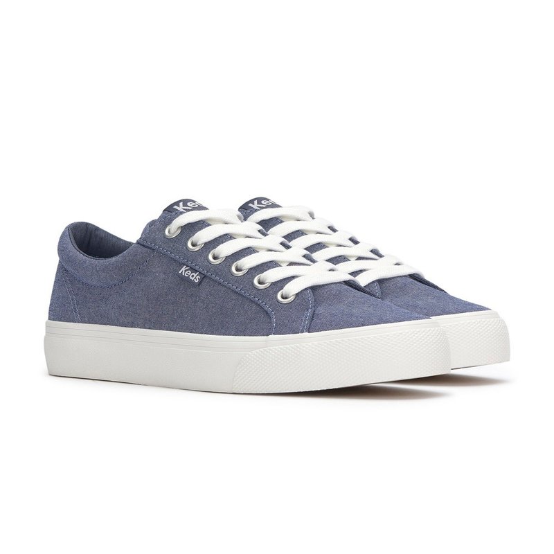 KEDS JUMP KICK CHAMBRAY 水洗丹寧帆布鞋 WF68398 - 女休閒鞋/帆布鞋 - 真皮 