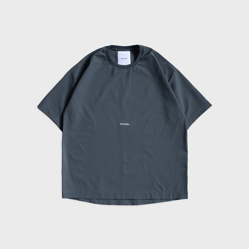 DYCTEAM -   See-through Loose Tee (gray blue) - T 恤 - 其他材質 灰色