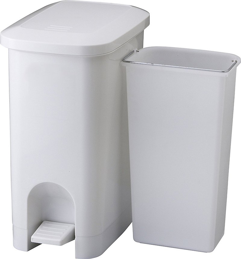 RISU H&H two-category waterproof trash can 25L - Trash Cans - Plastic White