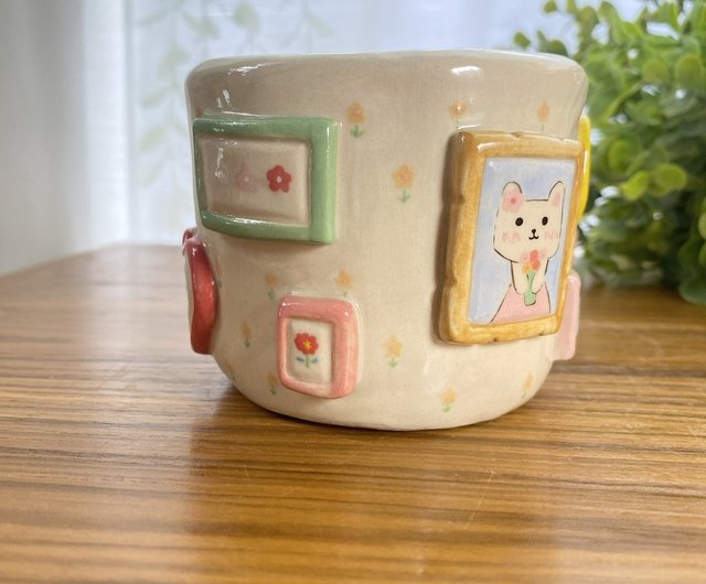 Cute cloud-shaped handmade ceramic mug. - Shop cher's pottery Cups - Pinkoi