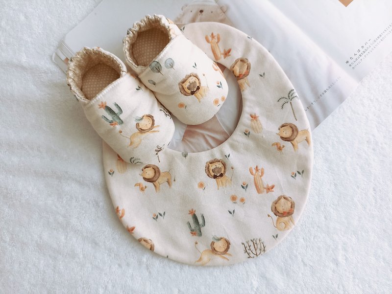 [Shipping within 5 days] Lion Moon Gift Baby Shoes Baby Shoes Toddler Shoes Indoor Shoes - Baby Gift Sets - Other Materials Multicolor