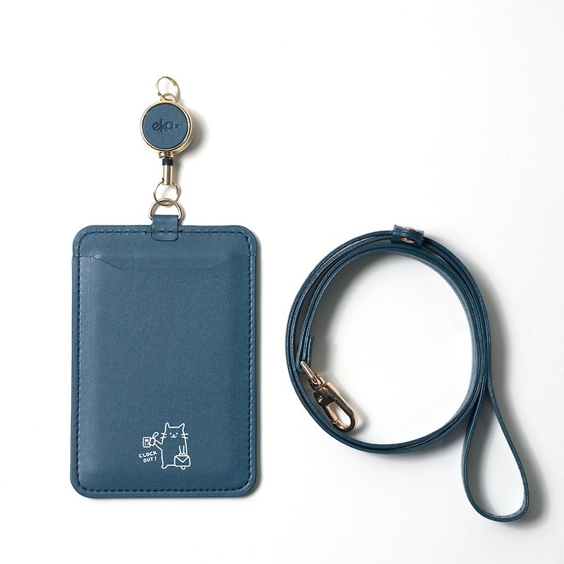 Double-sided sensor ID holder- Social Animal Meow Meow - ID & Badge Holders - Other Materials 