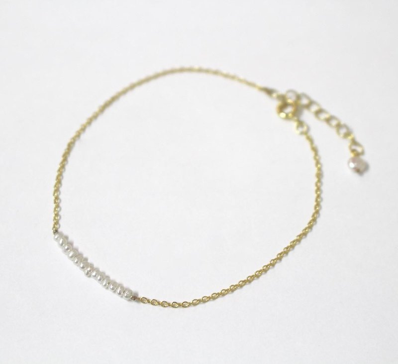 Freshwater Keshipearl go-through bracelet - Bracelets - Gemstone Gold