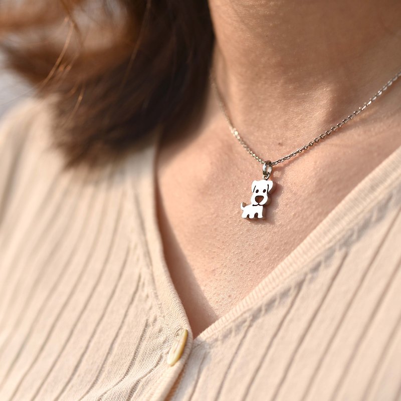 [Graduation Season Selection] Big Head Bark Necklace Medical Steel - Necklaces - Stainless Steel Silver