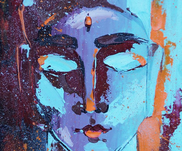 Buddha Painting Meditation Original Art Indian Artwork Spiritual Decor -  Shop ARTbyAnnaSt Posters - Pinkoi