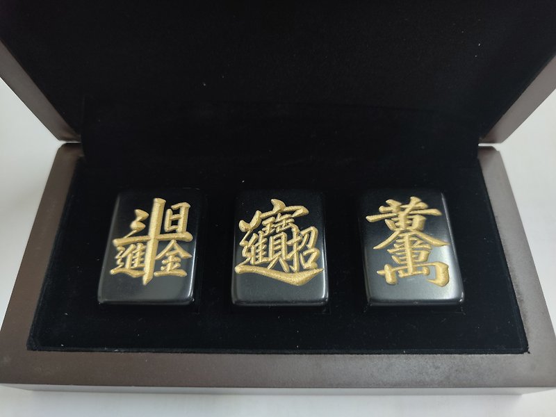 Wealth black gold sparrow set treasure box to attract wealth and make gold in two days - ของวางตกแต่ง - อะคริลิค 