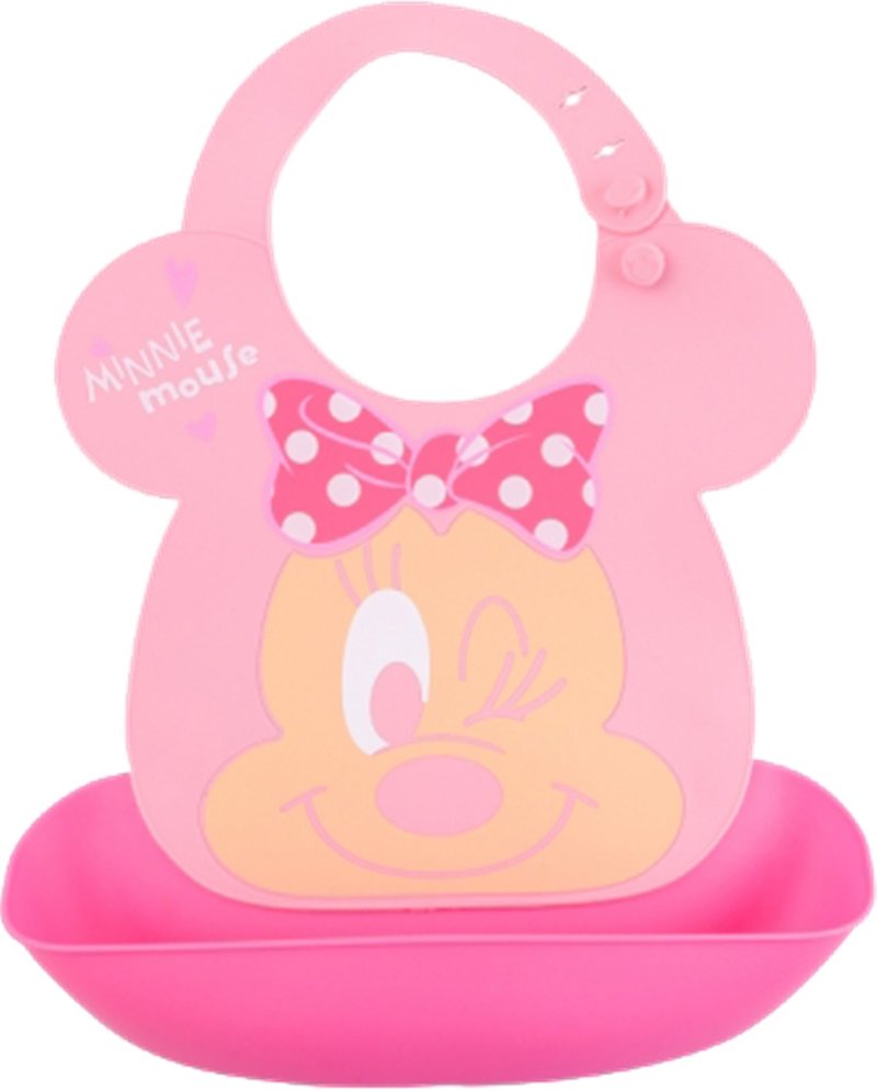 Disney Disney 3D waterproof bib-Minnie - ผ้ากันเปื้อน - ซิลิคอน หลากหลายสี