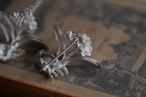 925シルバーの小さな花束のブローチ - ショップ 794729metalwork