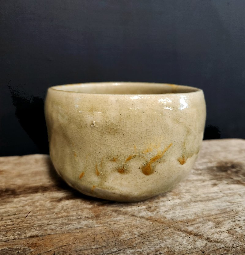 Gray glaze celadon tea bowl/palm cup/hand bowl - Teapots & Teacups - Pottery Black