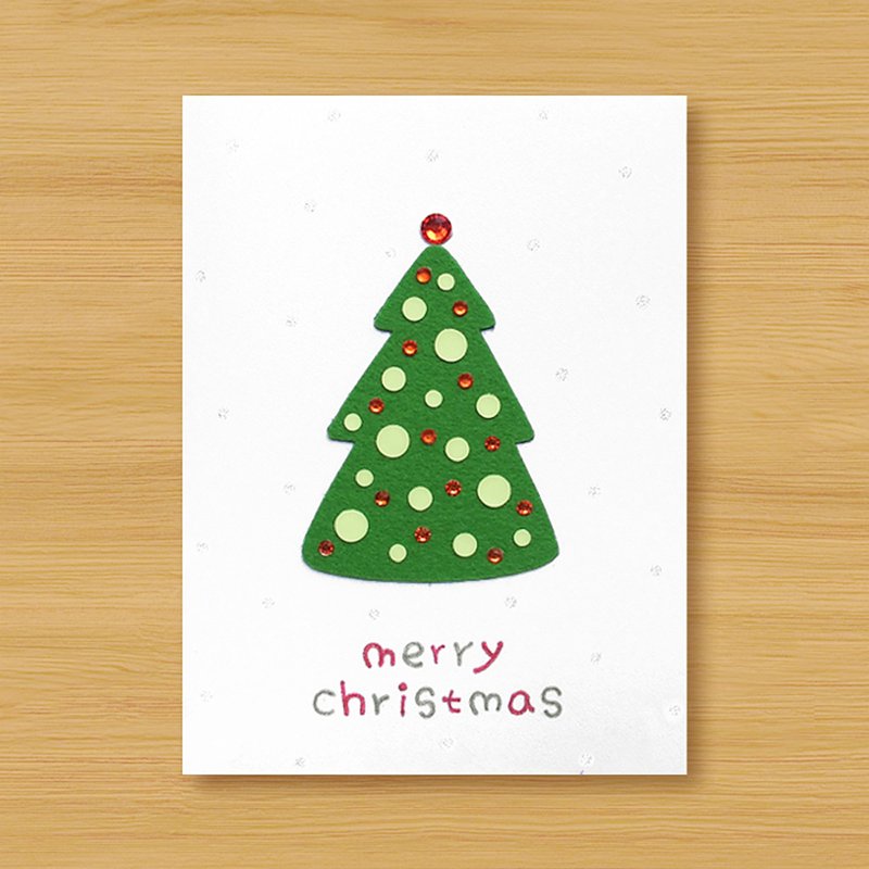 Handmade Luminous Cards_ Hope Luminous Christmas Tree-Bright Style-Christmas Card Christmas Tree - การ์ด/โปสการ์ด - กระดาษ สีเขียว