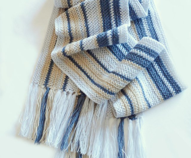 Handknit shops Scarf - Gradient Gypsy Stripes