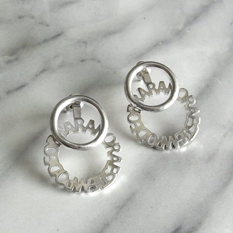 AT Circle 2WAY Earrings / silver 055056 - Earrings & Clip-ons - Sterling Silver Silver