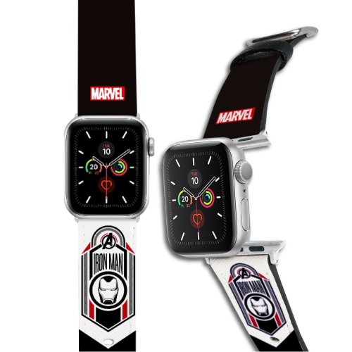 i-Smart Marvel-Apple Watch錶帶-皮革系列-鋼鐵人 Ironman