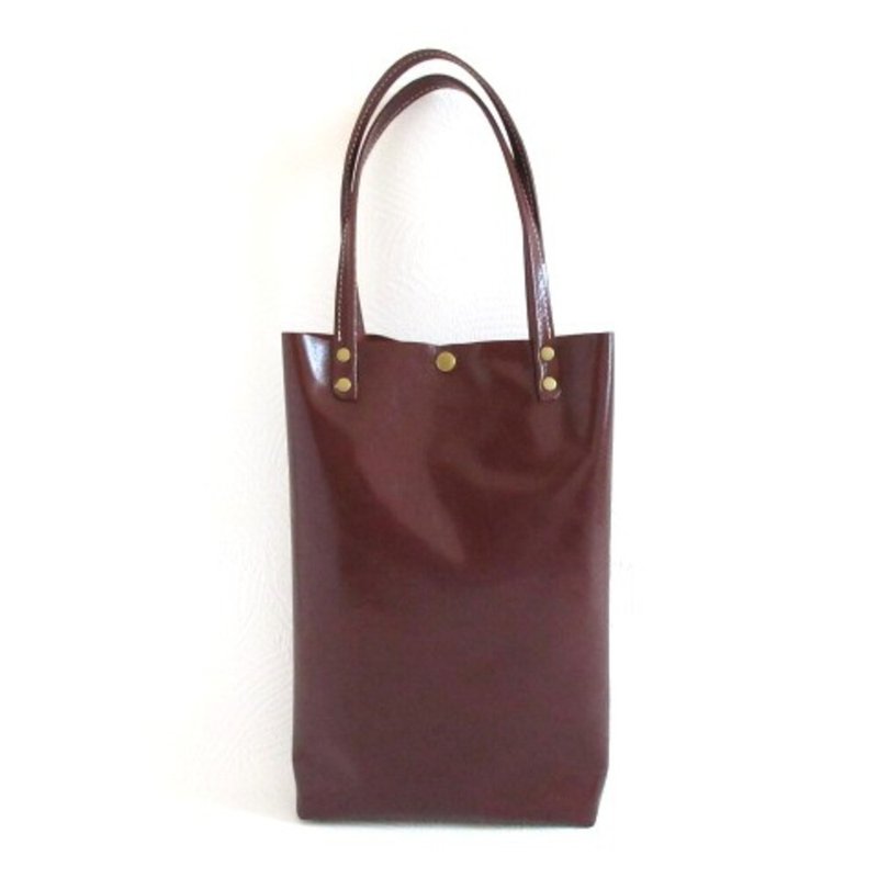 Calfskin / B5 Compatible / Vertical Tote / 0368 - Handbags & Totes - Genuine Leather Brown