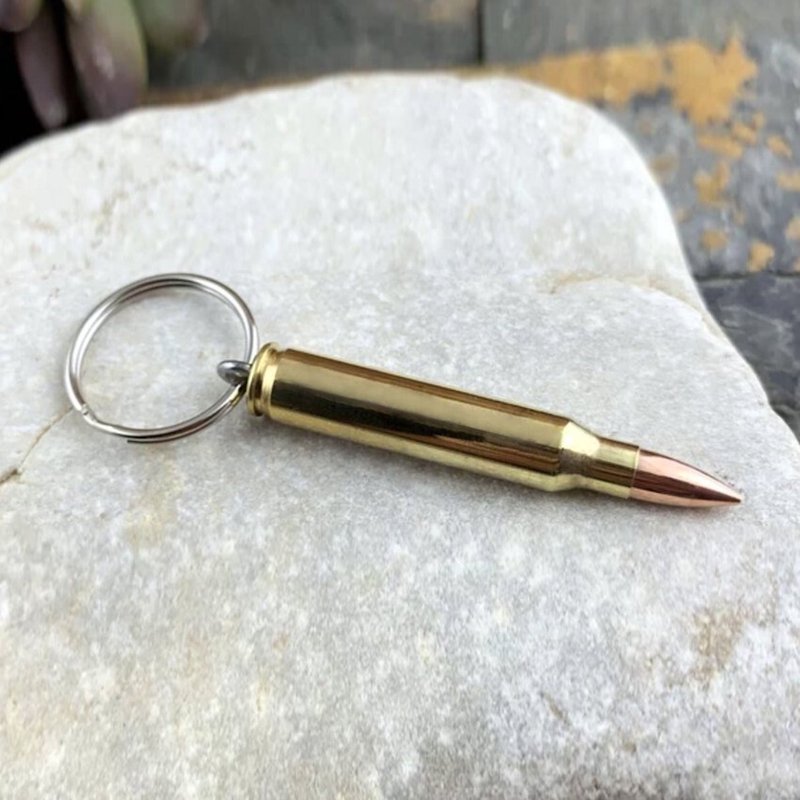 Bullet - 223 步槍子彈鑰匙圈 / 金屬造型鑰匙扣 / 復古鑰匙吊飾 - 鑰匙圈/鑰匙包 - 其他材質 