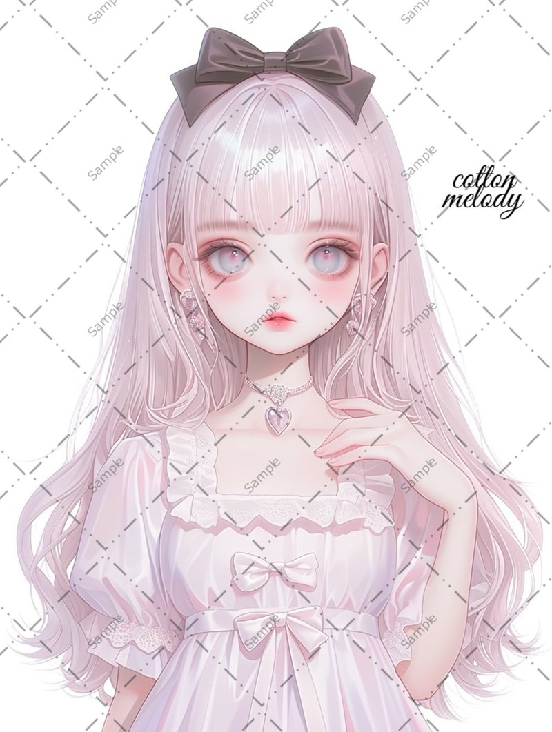 original sticker no.1243 人物ステッカー オリジナルステッカー 人物ステッカー 女の子ステッカー オリジナル人物ステッカー - 貼紙 - 紙 