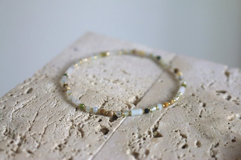 Silver crystal bracelet 0773 shimmer - Bracelets - Semi-Precious Stones Green