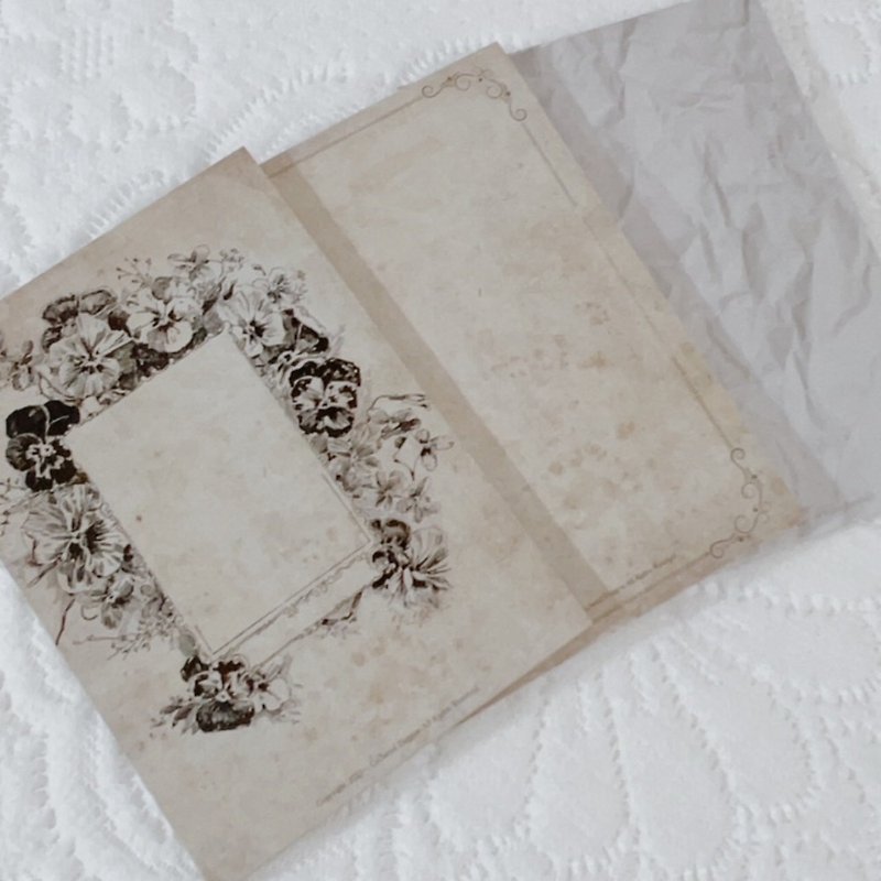 Vintage diary crifting paper frame texture design mixed - 卡片/明信片 - 紙 