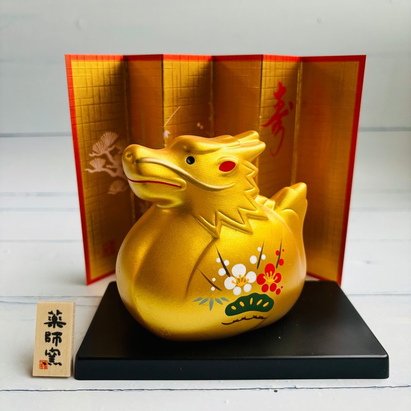 錦彩招福龍-金福-松竹梅-生肖吉祥物(龍) 開運 招財 - 擺飾/家飾品 - 陶 