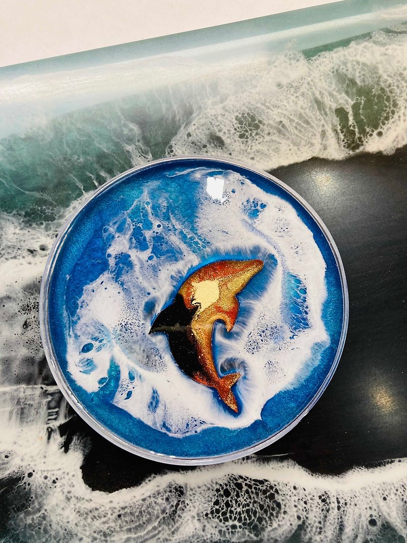 Epoxy Resin Dolphin Fawn Coaster Decoration