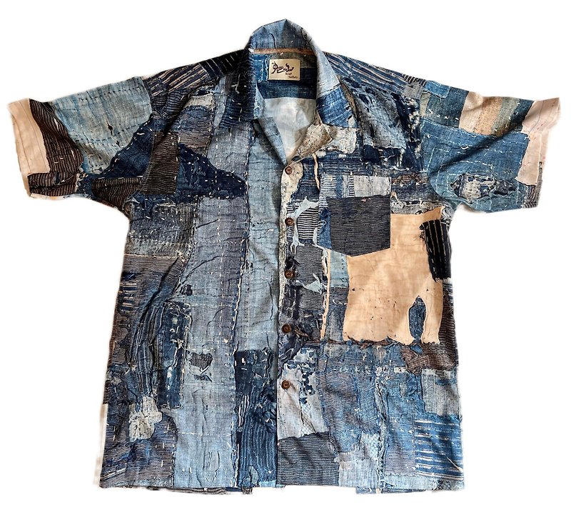 聚酯纖維 男襯衫/休閒襯衫 多色 - Premium Hawaii Shirt Boro Print