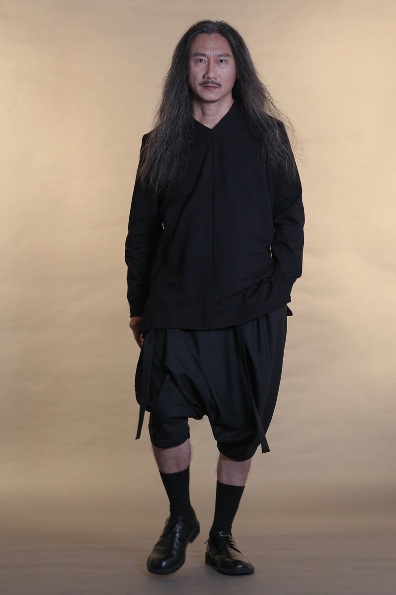 19AW Radial Folding Lace Pants - Men's Pants - Wool Black