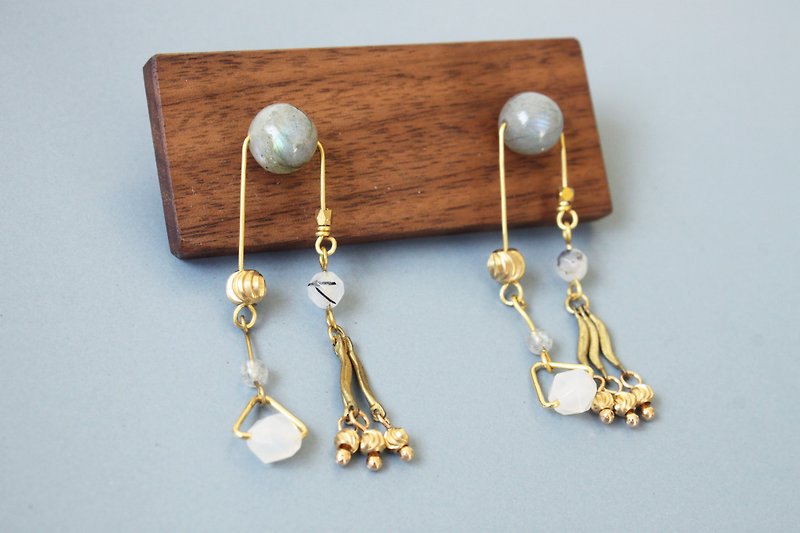 Balance - earring - Earrings & Clip-ons - Other Metals Gray