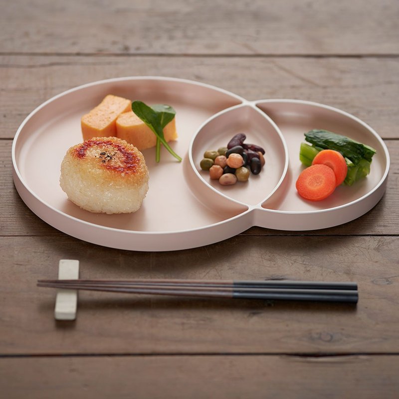 Japanese tak circle textured breakfast plate Morning plate (five colors available) - Plates & Trays - Resin 